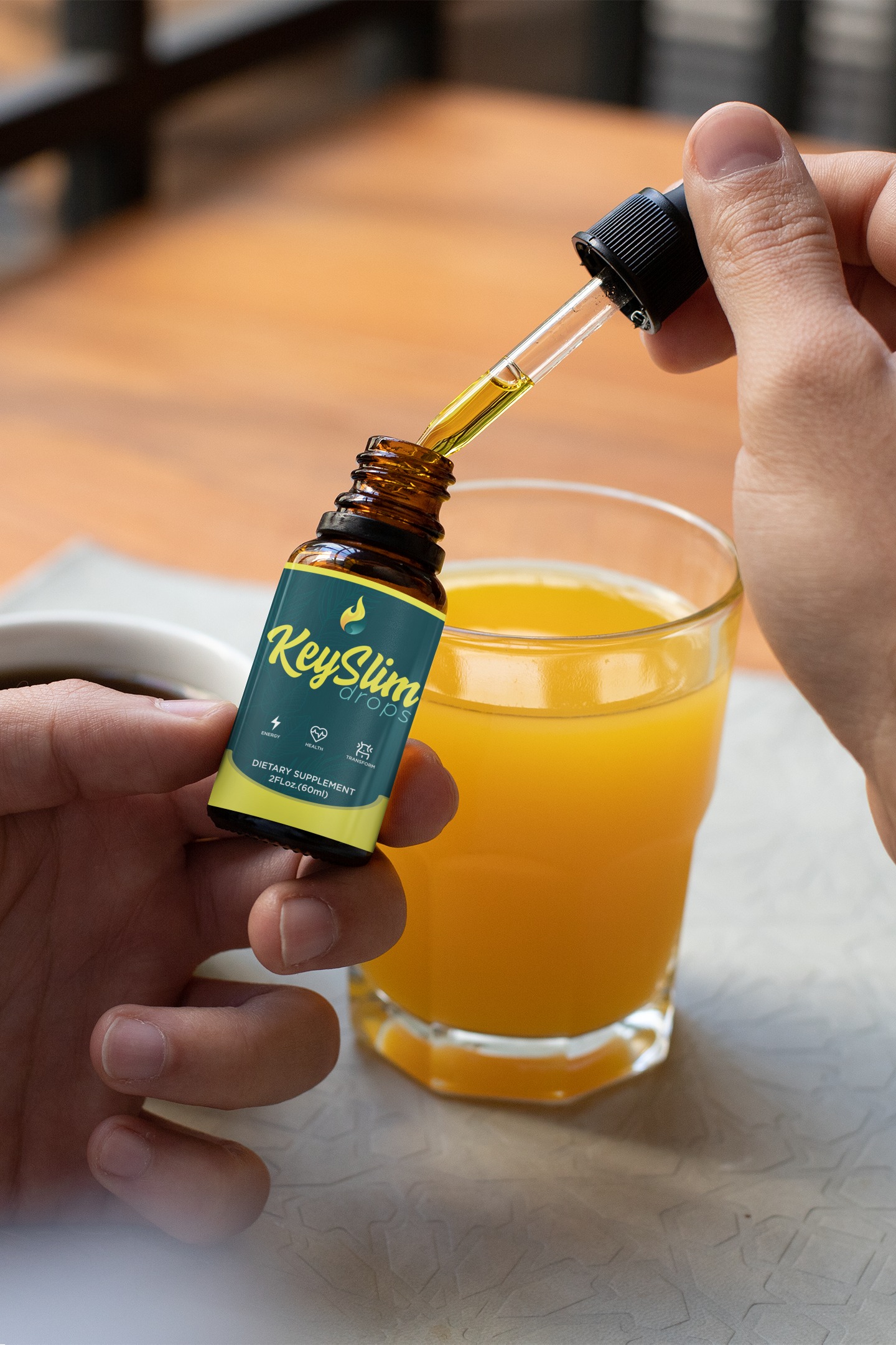 KeySlim Drops in a morning routine